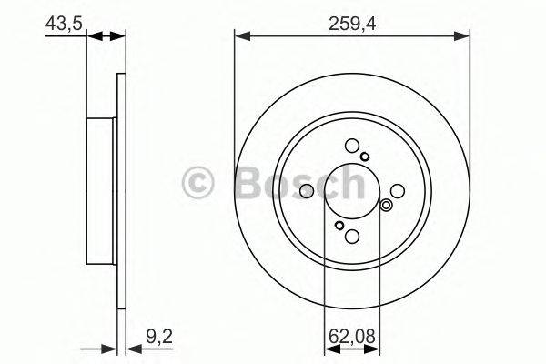 Тормозной диск BOSCH 0 986 479 792