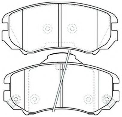 Комплект тормозных колодок, дисковый тормоз ASVA AKD-0377