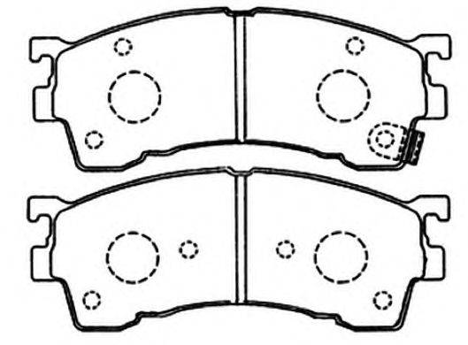 Комплект тормозных колодок, дисковый тормоз ASVA AKD-1188