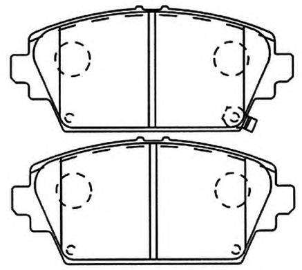 Комплект тормозных колодок, дисковый тормоз ASVA AKD-1268