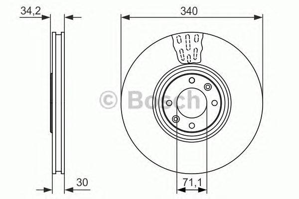 Тормозной диск BOSCH 0986479093