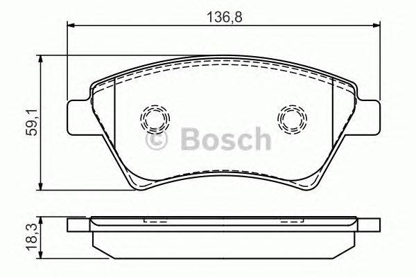 Комплект тормозных колодок, дисковый тормоз BOSCH 23930