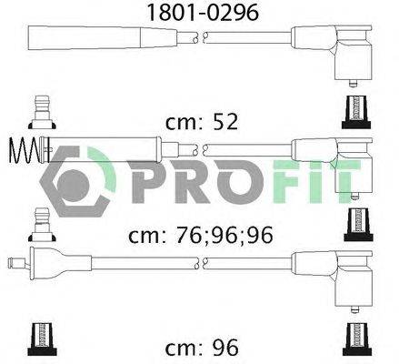 Комплект проводов зажигания PROFIT 18010296