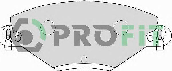 Комплект тормозных колодок, дисковый тормоз PROFIT 5000-1411