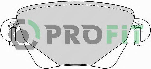 Комплект тормозных колодок, дисковый тормоз PROFIT 5000-1416