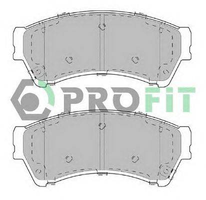 Комплект тормозных колодок, дисковый тормоз PROFIT 5000-2021