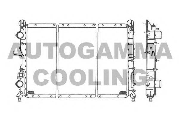 Радиатор, охлаждение двигателя AUTOGAMMA 100267