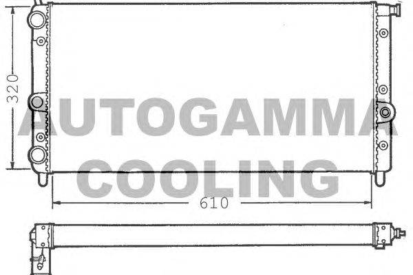 Радиатор, охлаждение двигателя AUTOGAMMA 100285