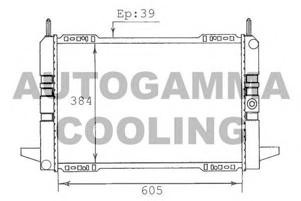Радиатор, охлаждение двигателя AUTOGAMMA 100367