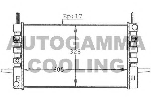 Радиатор, охлаждение двигателя AUTOGAMMA 100385