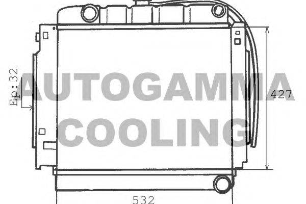 Радиатор, охлаждение двигателя AUTOGAMMA 100528