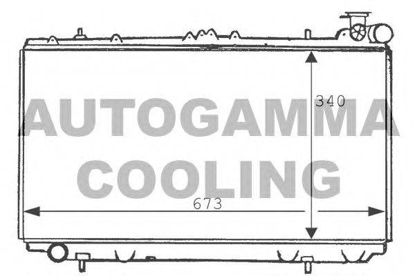 Радиатор, охлаждение двигателя AUTOGAMMA 100634