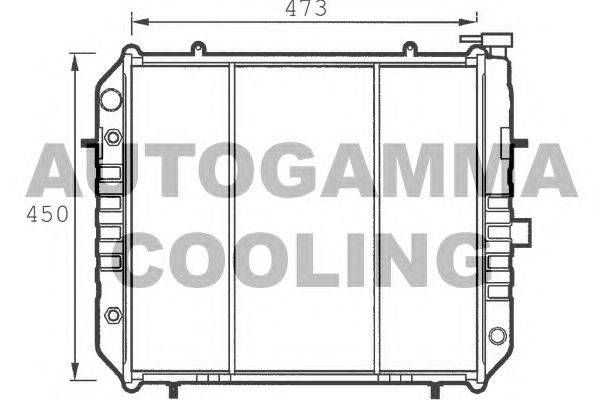 Радиатор, охлаждение двигателя AUTOGAMMA 100715