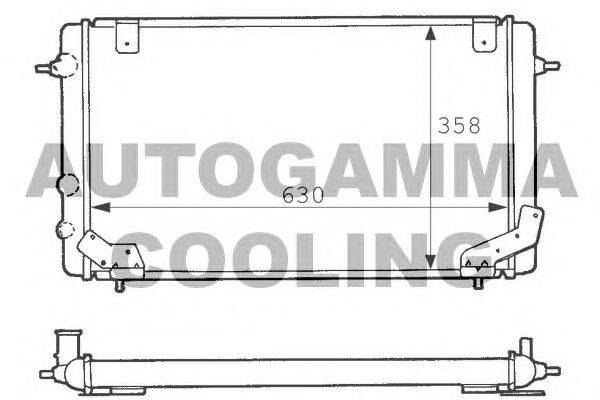 Радиатор, охлаждение двигателя AUTOGAMMA 100875