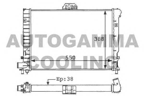 Радиатор, охлаждение двигателя AUTOGAMMA 100944