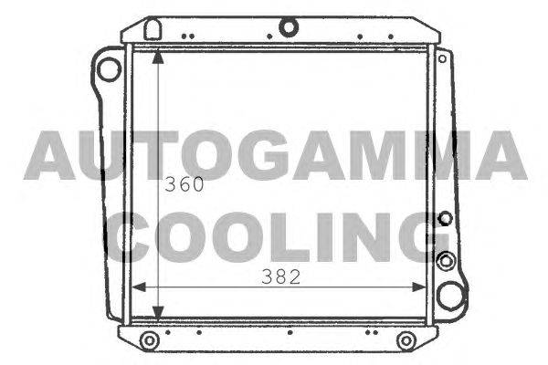 Радиатор, охлаждение двигателя AUTOGAMMA 101101