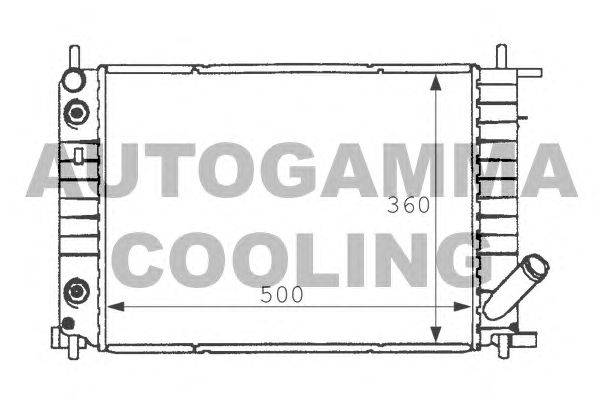 Радиатор, охлаждение двигателя AUTOGAMMA 101196