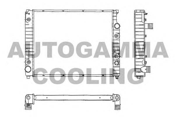 Радиатор, охлаждение двигателя AUTOGAMMA 101208