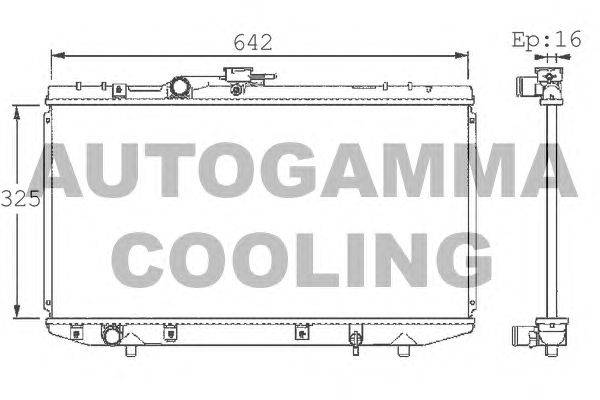 Радиатор, охлаждение двигателя AUTOGAMMA 101353