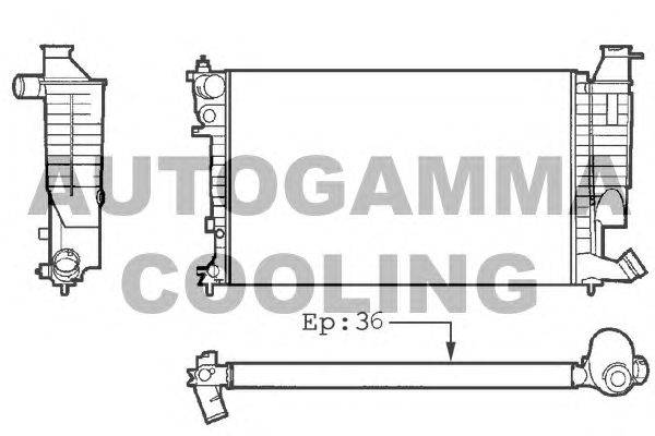 Радиатор, охлаждение двигателя AUTOGAMMA 101437