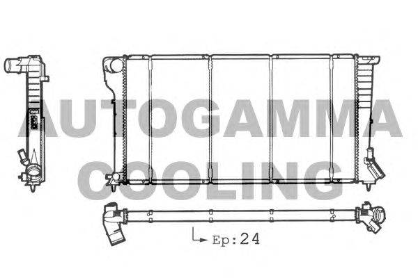 Радиатор, охлаждение двигателя AUTOGAMMA 103124