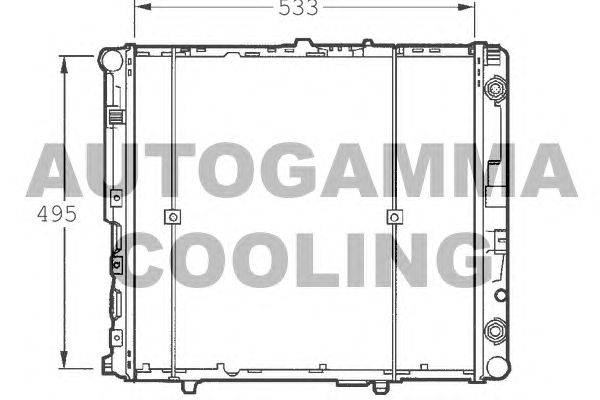 Радиатор, охлаждение двигателя AUTOGAMMA 103137