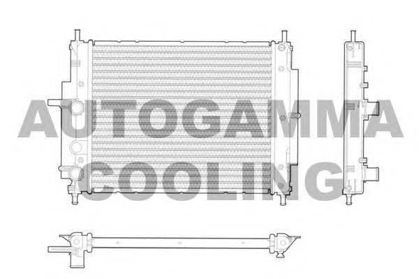 Радиатор, охлаждение двигателя AUTOGAMMA 103192