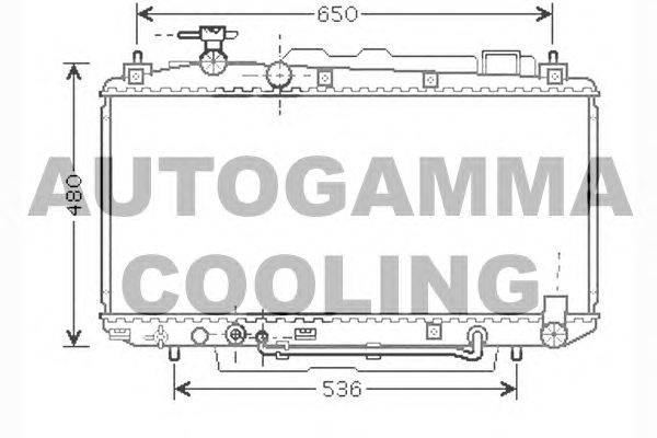 Радиатор, охлаждение двигателя AUTOGAMMA 104382