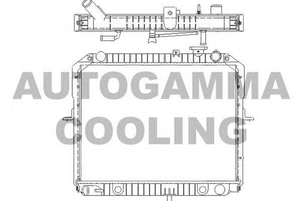 Радиатор, охлаждение двигателя AUTOGAMMA 104850