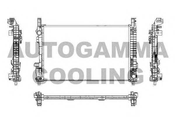 Радиатор, охлаждение двигателя AUTOGAMMA 105132