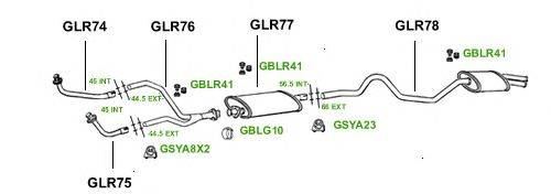 Система выпуска ОГ GT Exhaust 1023