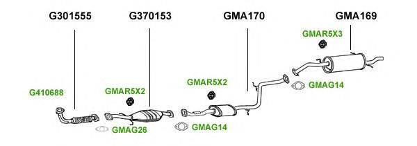 Система выпуска ОГ GT Exhaust 1131
