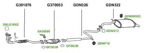 Система выпуска ОГ GT Exhaust 1366