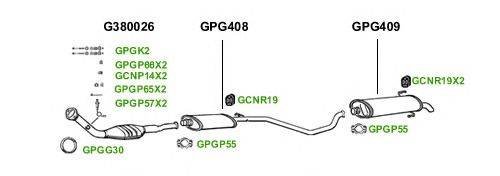 Система выпуска ОГ GT Exhaust 1594