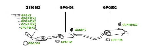 Система выпуска ОГ GT Exhaust 1596