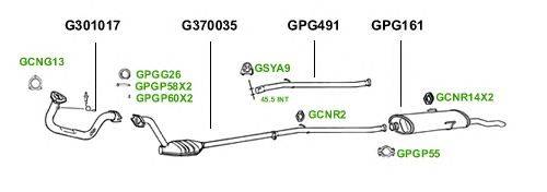 Система выпуска ОГ GT Exhaust 1667