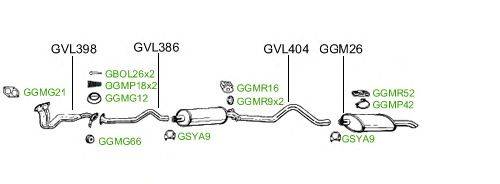 Система выпуска ОГ GT Exhaust 2335