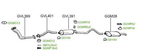 Система выпуска ОГ GT Exhaust 2344