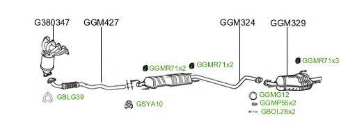 Система выпуска ОГ GT Exhaust 2434