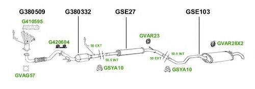 Система выпуска ОГ GT Exhaust 2858