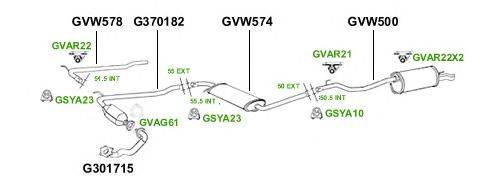 Система выпуска ОГ GT Exhaust 2889