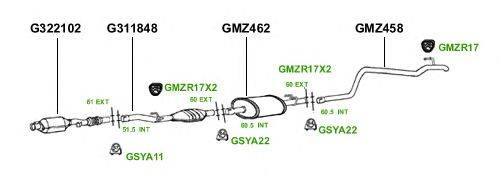 Система выпуска ОГ GT Exhaust 3042