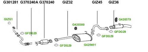 Система выпуска ОГ GT Exhaust 3073