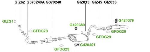 Система выпуска ОГ GT Exhaust 3646