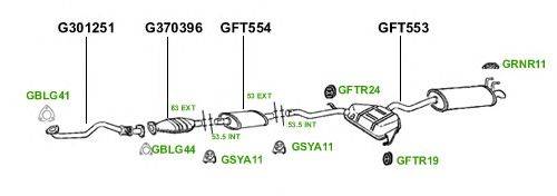 Система выпуска ОГ GT Exhaust 3758