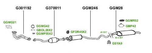 Система выпуска ОГ GT Exhaust 3832