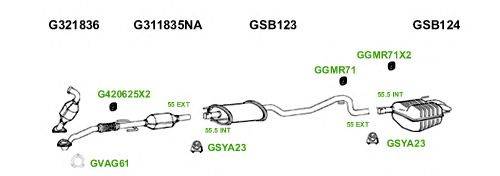 Система выпуска ОГ GT Exhaust 3924