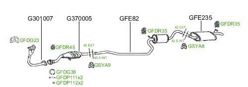 Система выпуска ОГ GT Exhaust 584