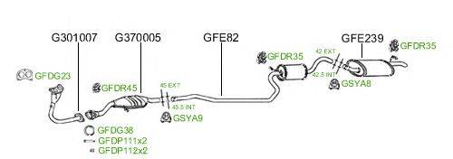 Система выпуска ОГ GT Exhaust 593