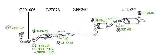 Система выпуска ОГ GT Exhaust 594